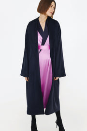 Cashmere Housecoat in navy