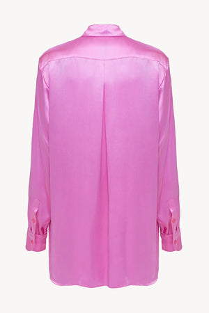 Women silk pajama fluid set in pink