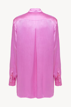 Women silk pajama fluid set in pink