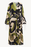 Wrap silk dress in traveller